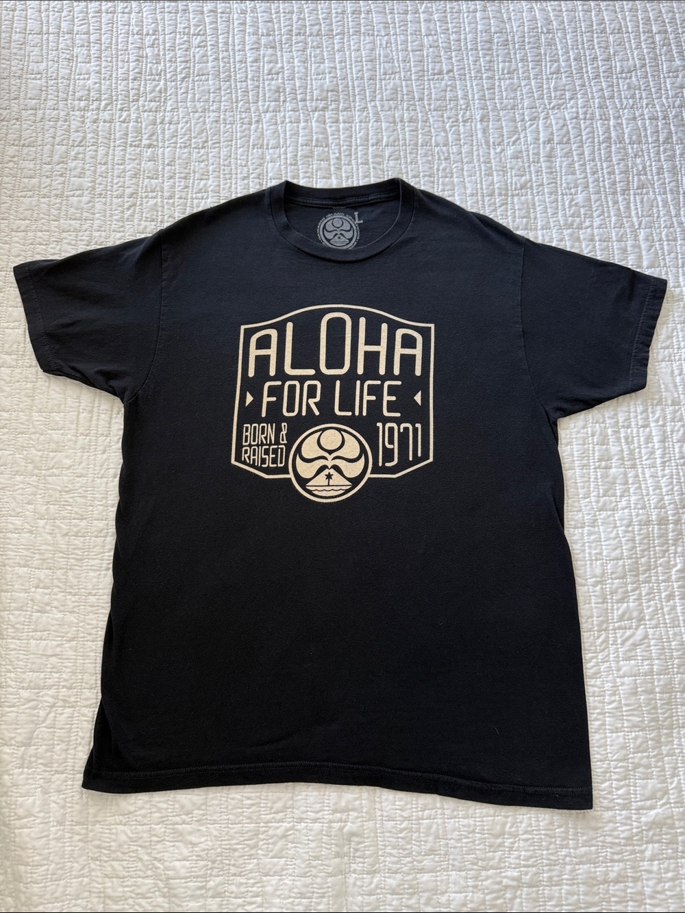 Aloha For Life Black Graphic Tee by Hawaiian Island Creations